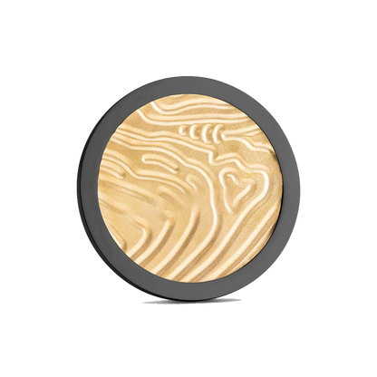 The Topo Golf Ball Marker — hero view showcasing gold finish