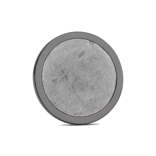 Luxury golf ball marker set in Black Titanium with Meteorite