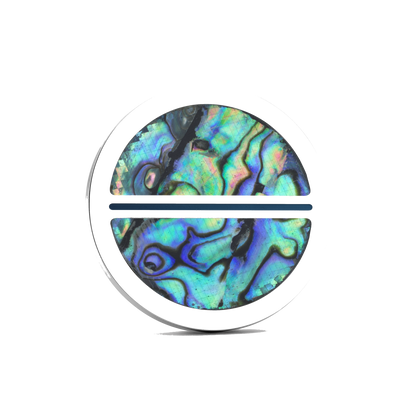 Luxury golf ball marker set in Titanium with Abalone