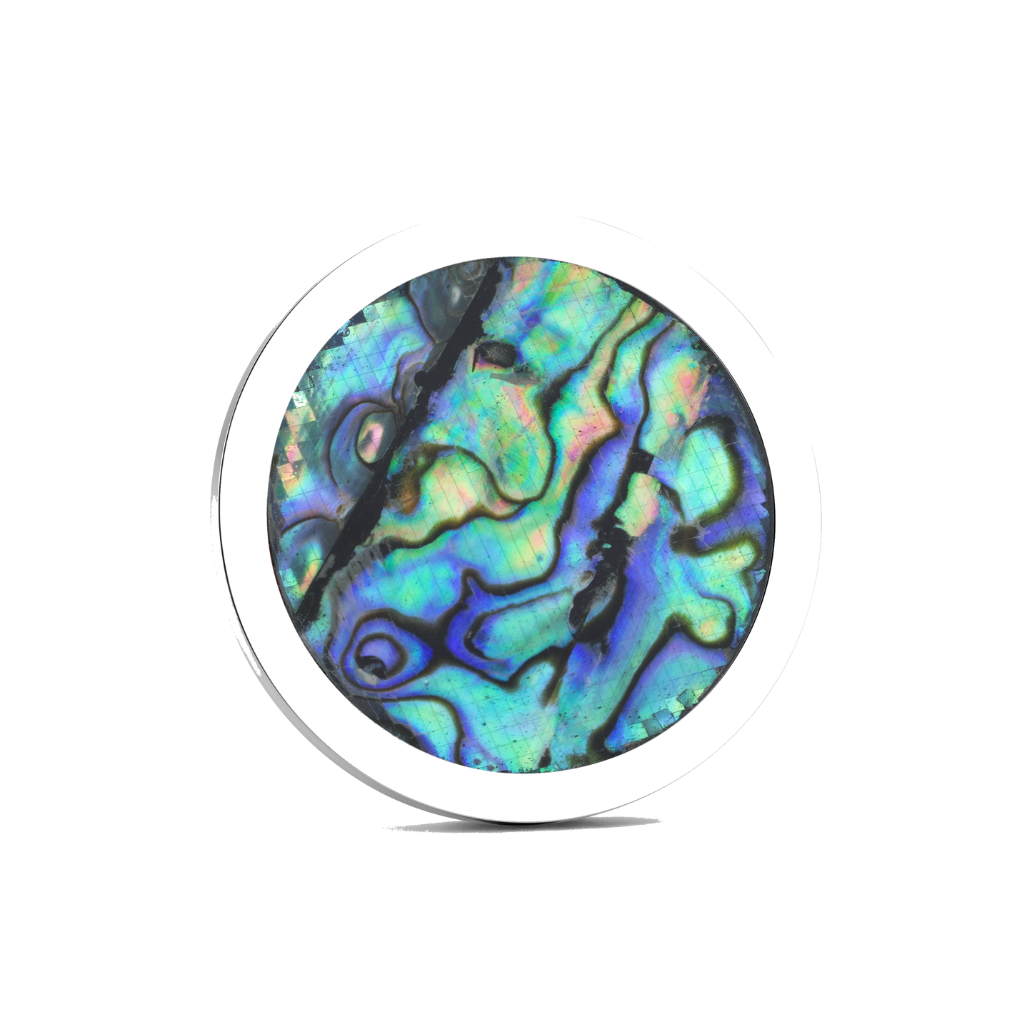The Ocean Currents Golf Ball Marker — hero view showcasing iridescent shell pattern
