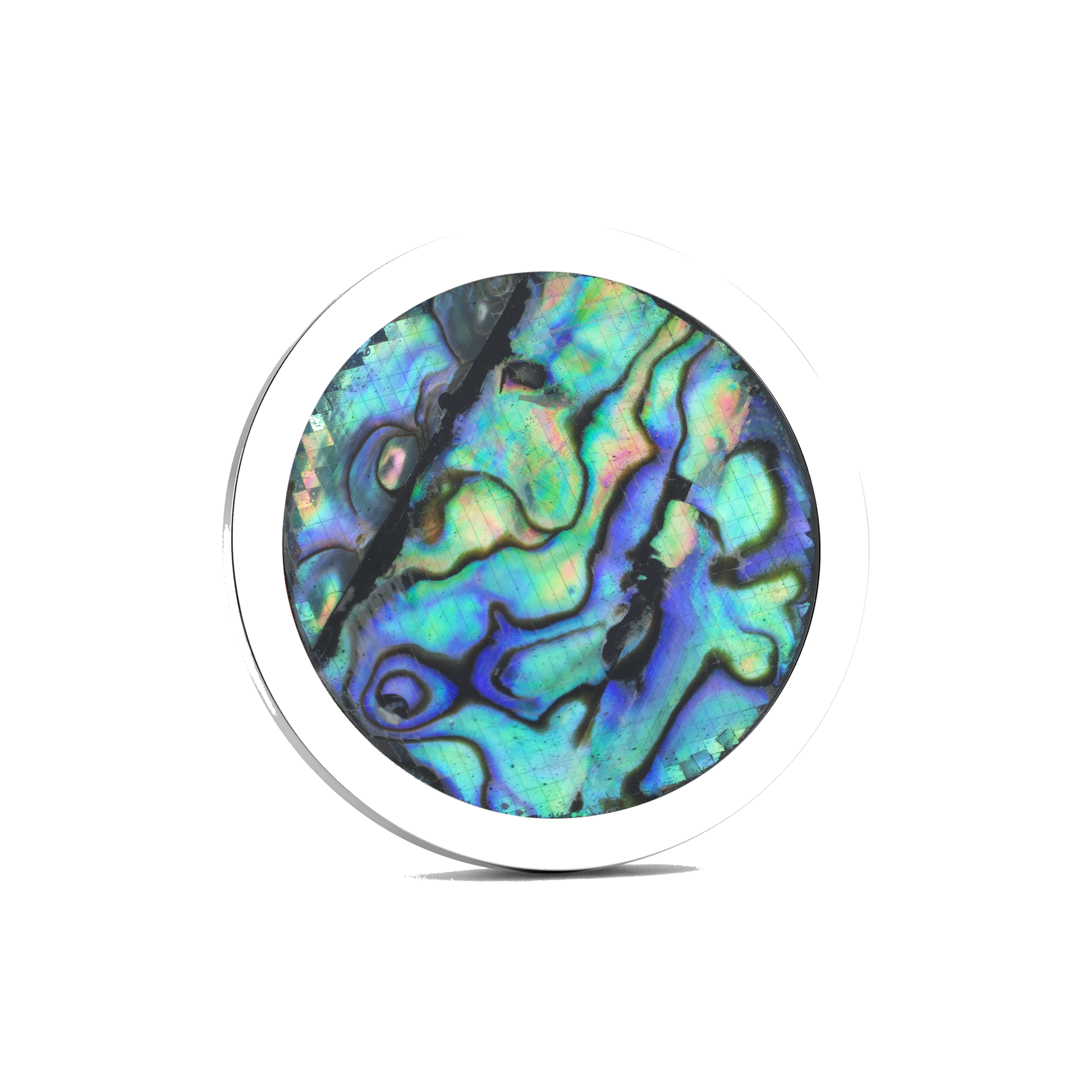 The Ocean Currents Golf Ball Marker — hero view showcasing iridescent shell pattern