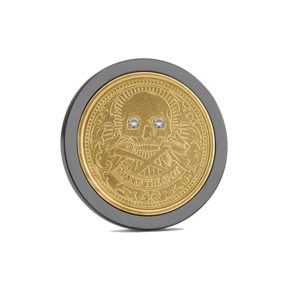 The Omen Classic Golf Ball Marker — hero view showcasing brilliant-cut diamond setting