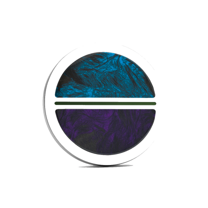 The Jester Golf Ball Marker — hero view showcasing woven carbon fiber pattern