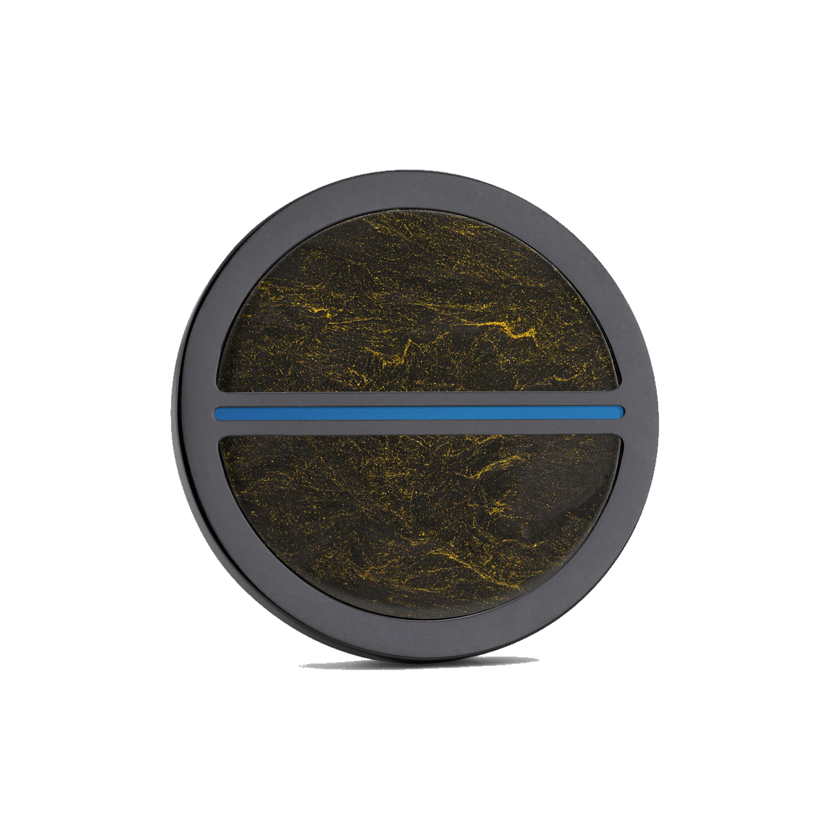 The Stoic Golf Ball Marker — hero view showcasing woven carbon fiber pattern