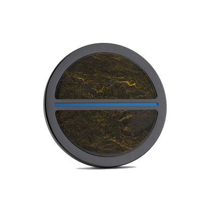 The Stoic Golf Ball Marker — hero view showcasing woven carbon fiber pattern