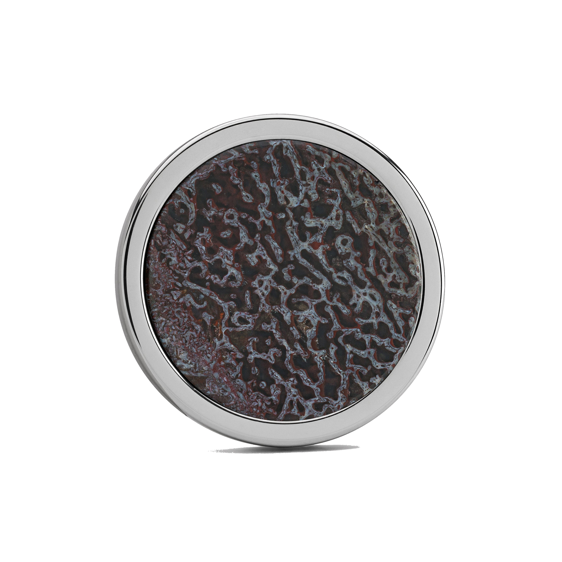 The Raptor Premier Golf Ball Marker — hero view showcasing fossilized cell structure