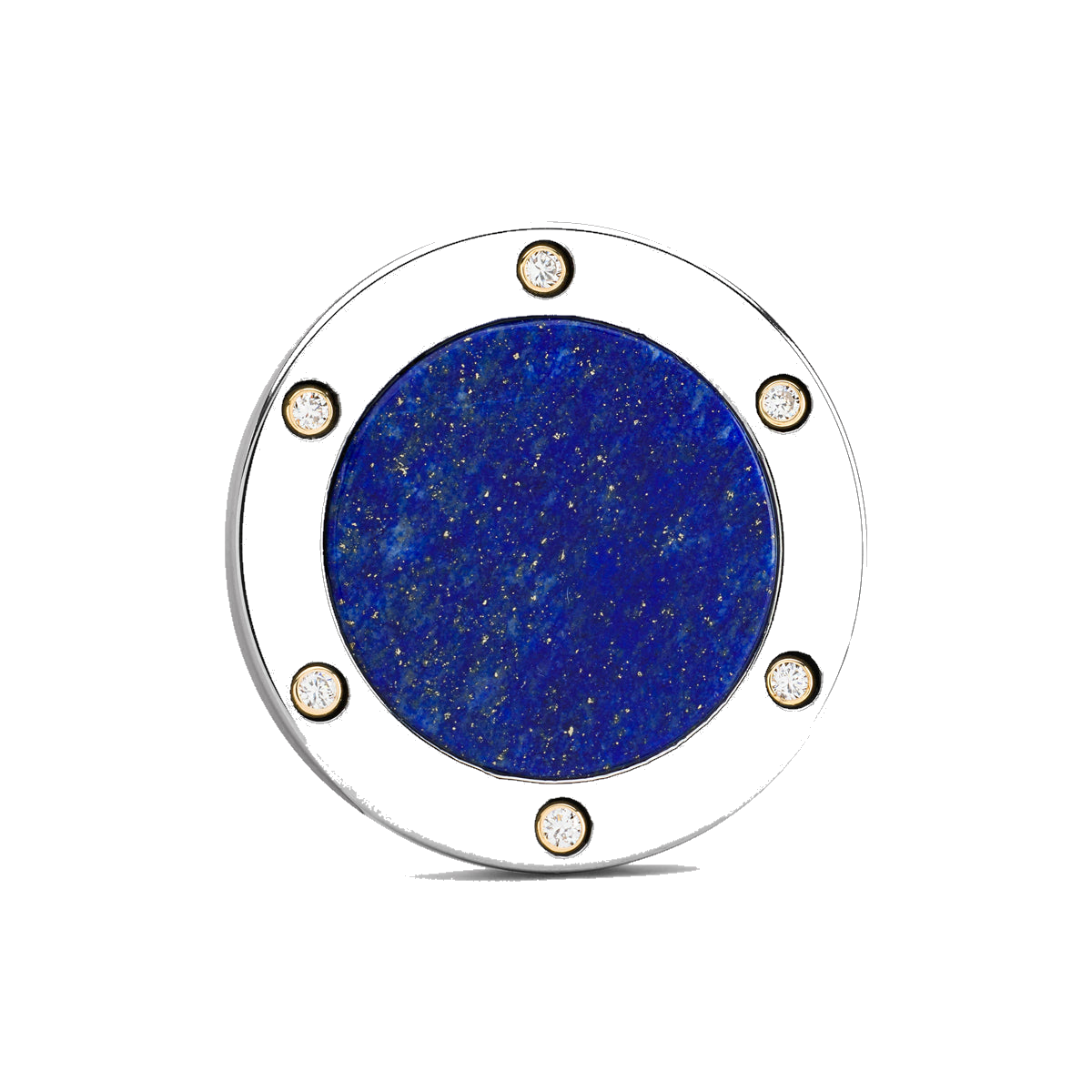 The Celestia Golf Ball Marker — hero view showcasing brilliant-cut diamond setting
