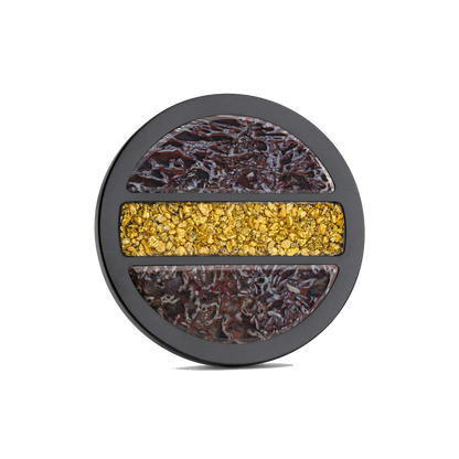 The Rex Premier Golf Ball Marker — hero view showcasing fossilized cell structure