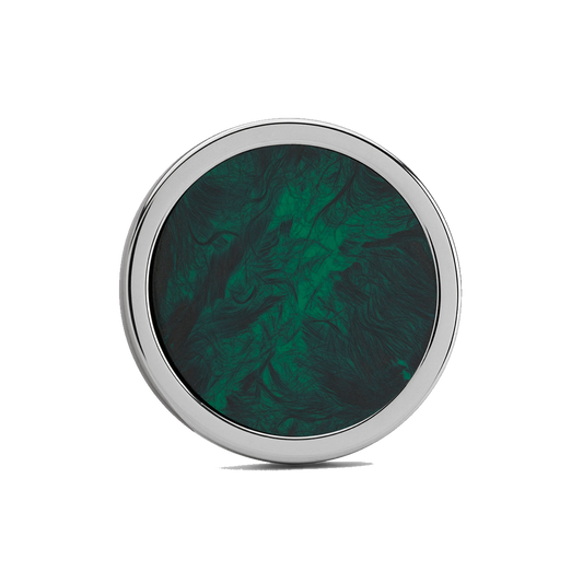 The Phantom Golf Ball Marker — hero view showcasing woven carbon fiber pattern