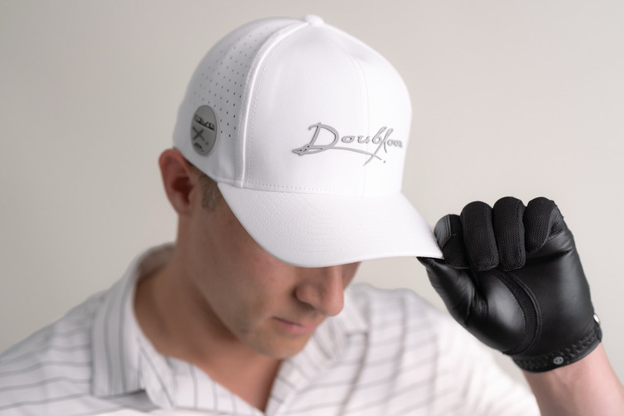 White Doubloon Golf Hat Golf Ball Marker — professional photograph showing premium finish