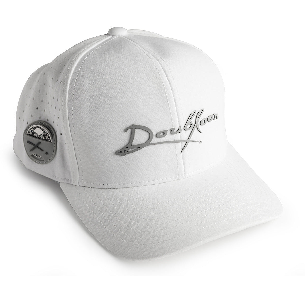 White Doubloon Golf Hat Golf Ball Marker — hero view showcasing craftsmanship detail