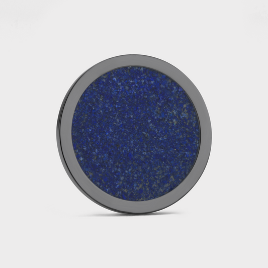 Luxury golf ball marker set in Black Titanium with Lapis