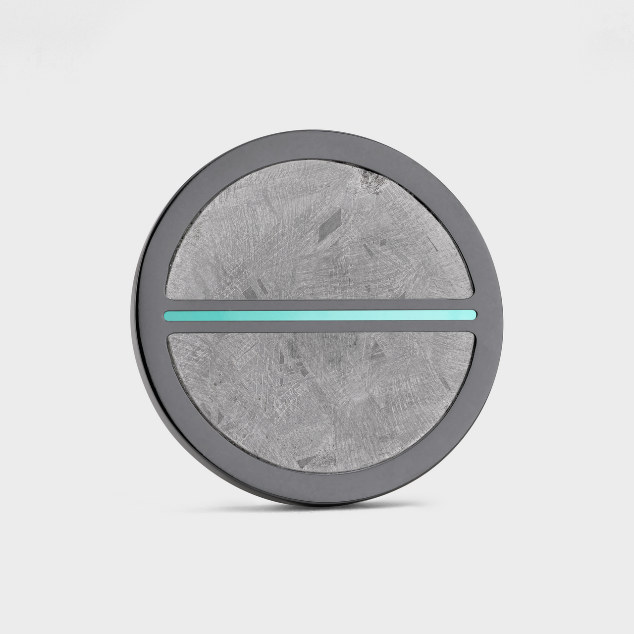 Luxury golf ball marker set in Black Titanium with Meteorite