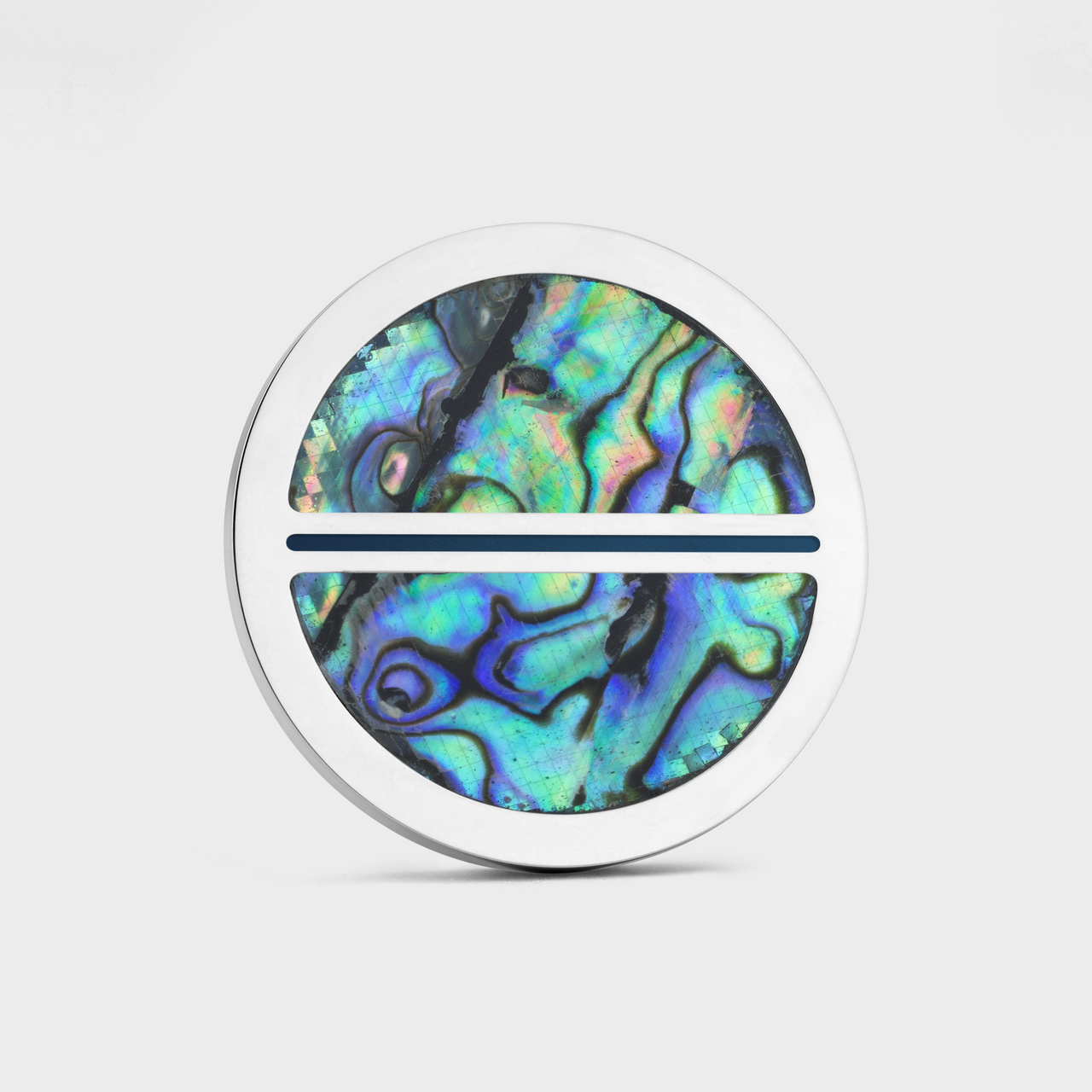 Luxury golf ball marker set in Titanium with Abalone